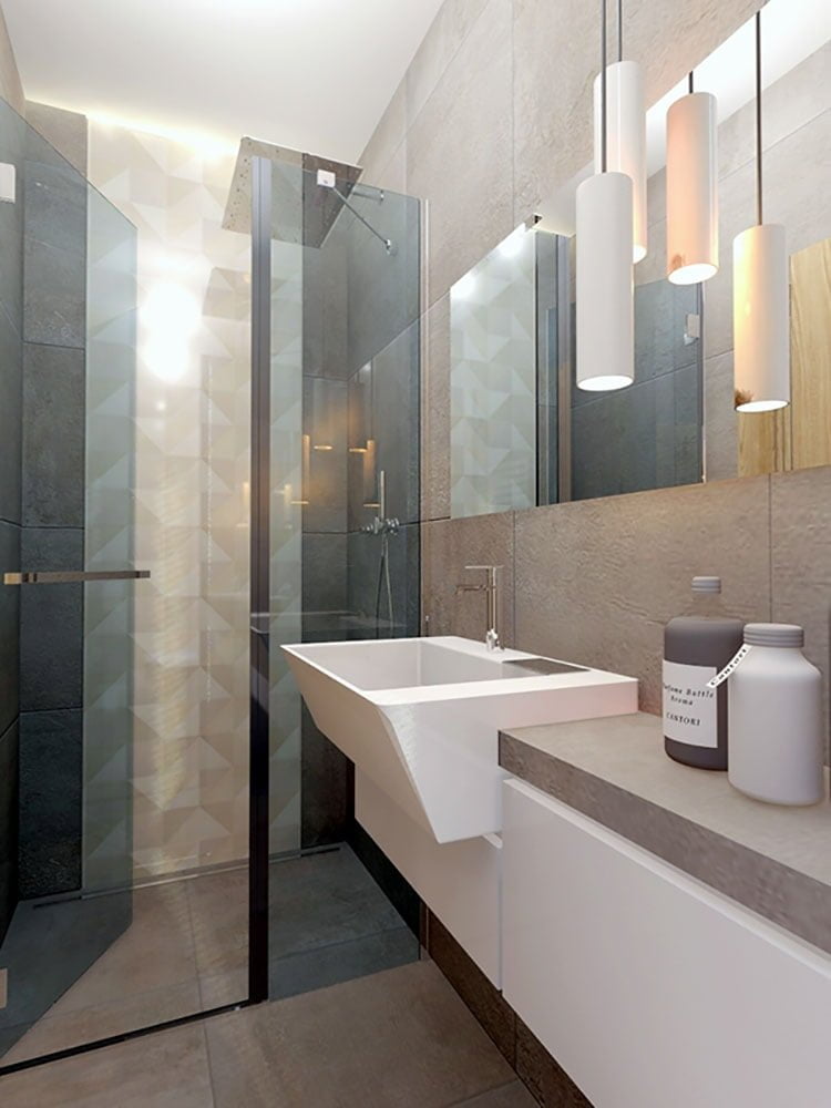 bagno moderno con doccia 44