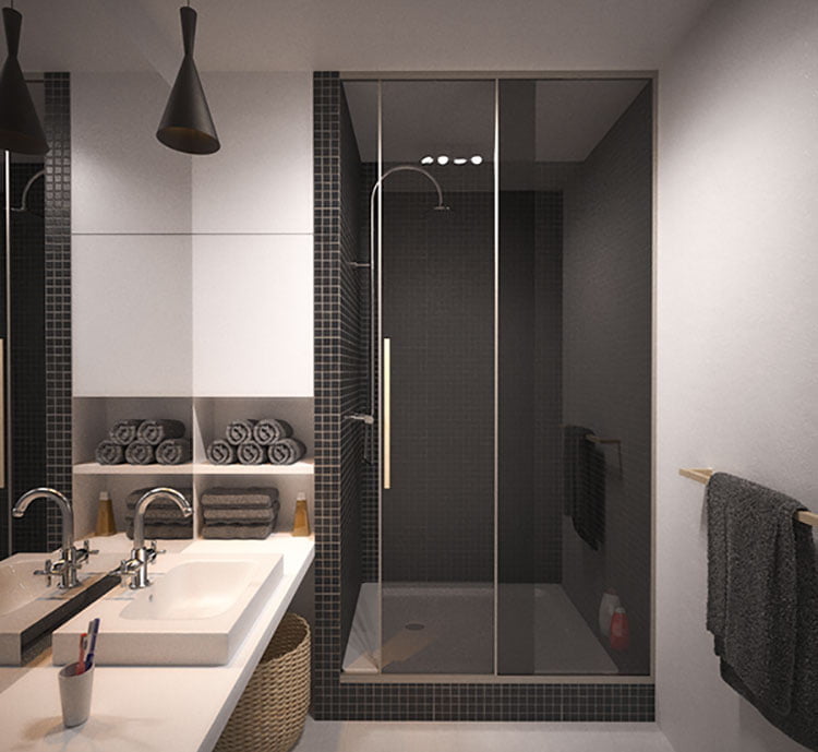 bagno moderno con doccia 46
